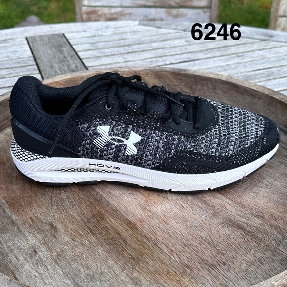 Under Armour HOVR Running Shoes Black White Knit Sneakers Mens Size 10.5 main image 5